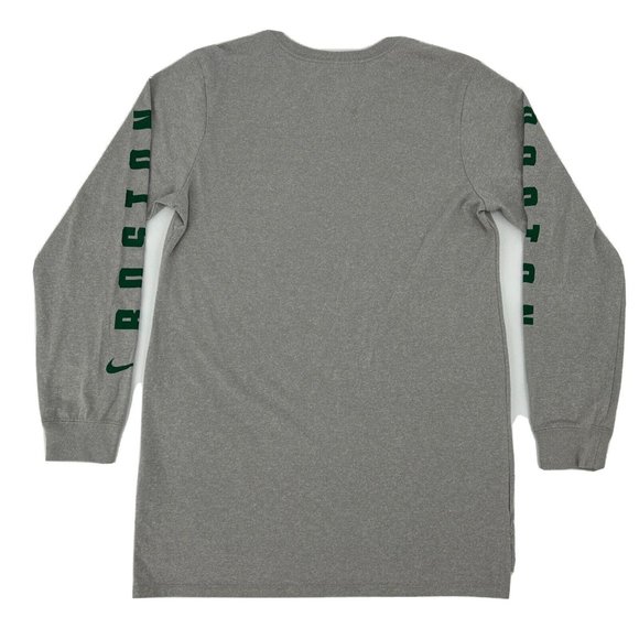 Nike Boston Celtics Shirt Men's S Gray The Nike Tee Long Sleeve Crew Neck NBA - Picture 7 of 11